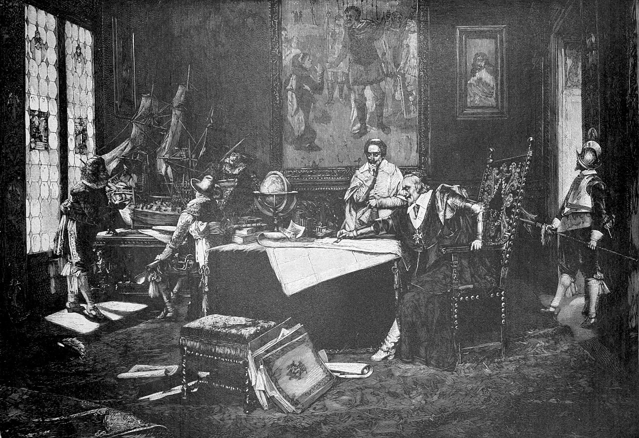 Il cardinale Richelieu all'assedio di La Rochelle